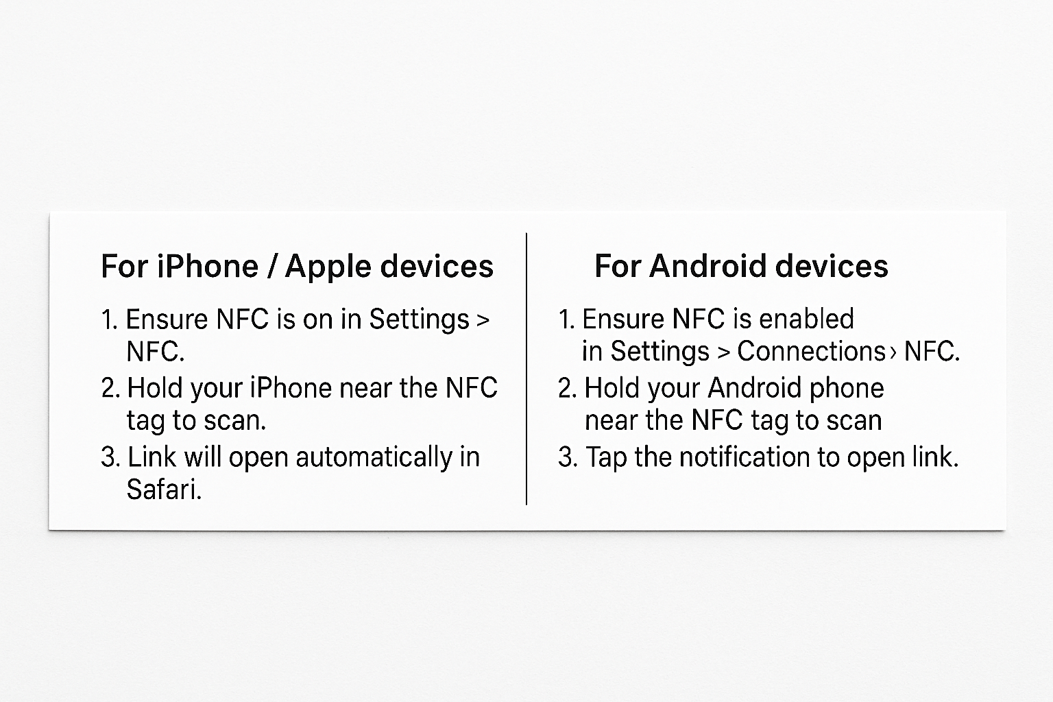 GRATIS Instructielabel met 