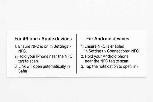 GRATIS Instructielabel met "Gemaakt door TAP2GO"